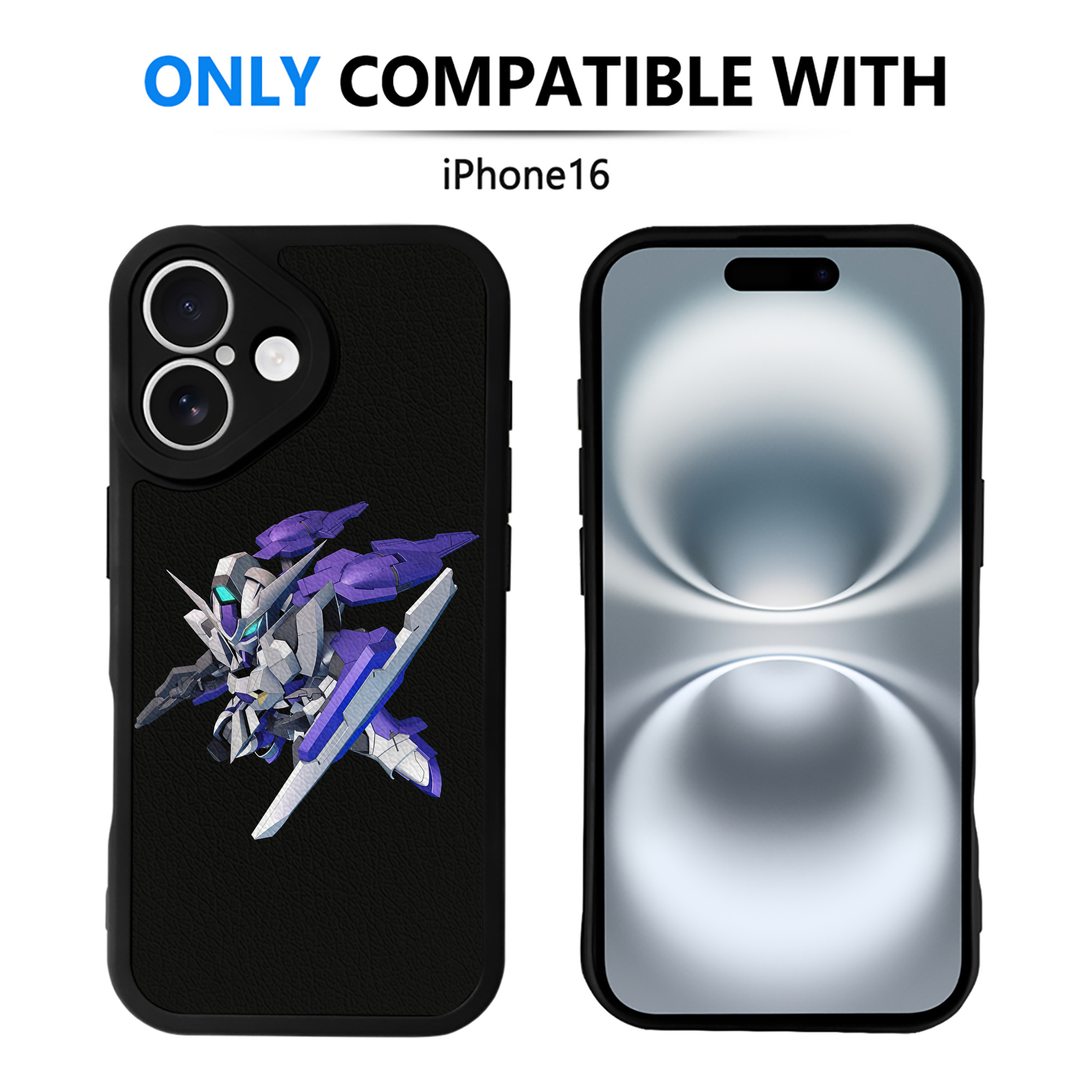 （画像用） 機動戦士ガンダム Mobile Suit Gundam 【iPhone 16シリーズ対応】シリコンスマホケース（レザー調） 材質：シリコン